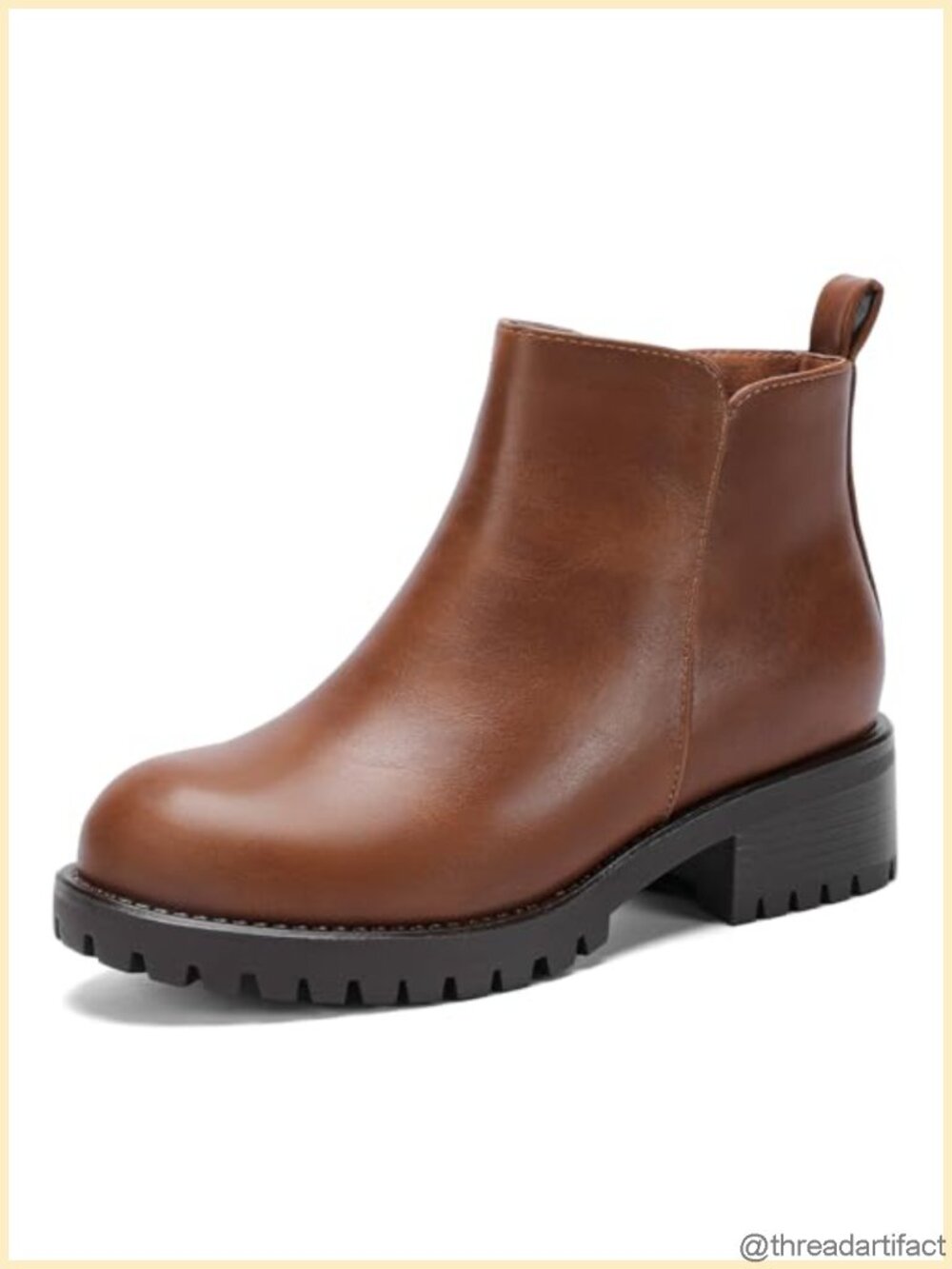 Wide Width Chelsea Ankle Boots Faux Leather Suede Block Heel